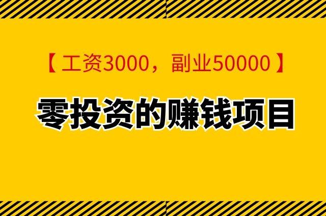 0投资赚钱项目