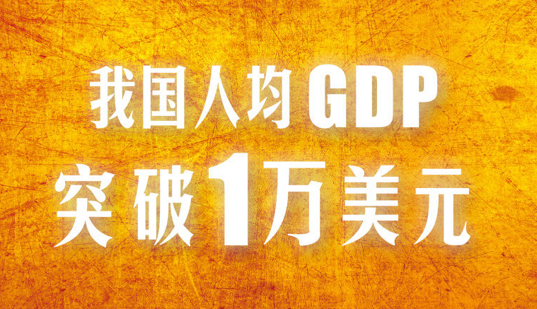 gdp突破一万美元图标