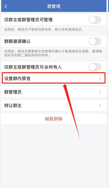 微信群主禁言怎么设置某人游戏截图